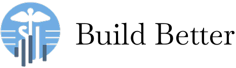 Blue medical logo with black text.